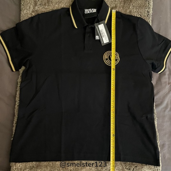 Versace Black & Gold Emblem Polo - Picture 5 of 6